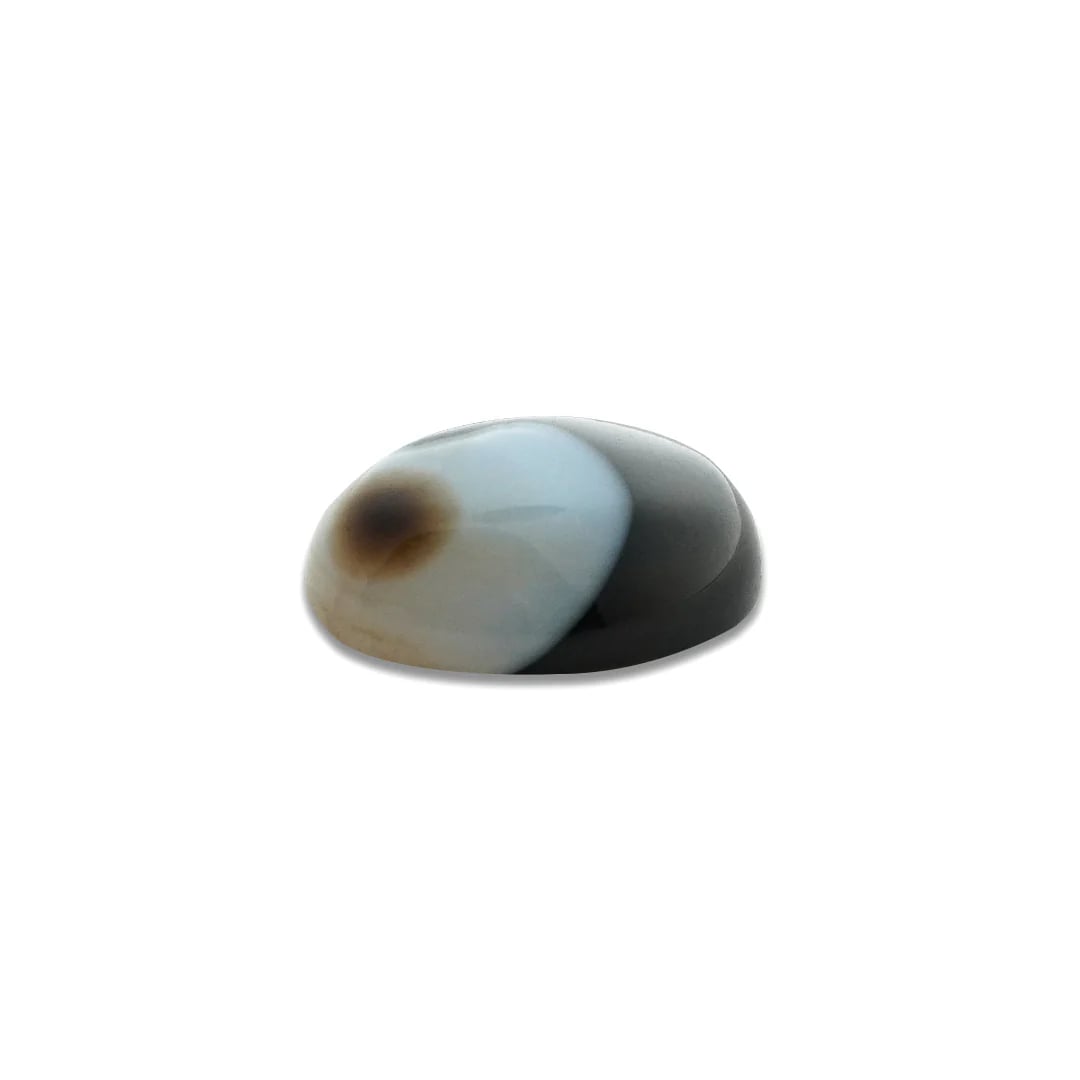 Black and White Sulemani Hakik Gemstone 13.36 Ratti