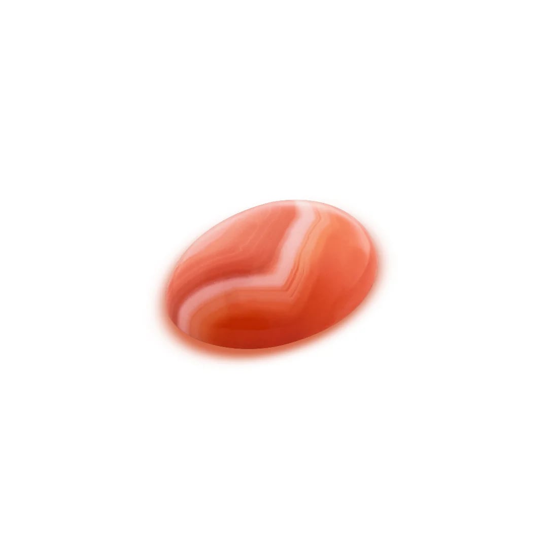Red and White Sulemani Hakik Gemstone 14.5 Ratti