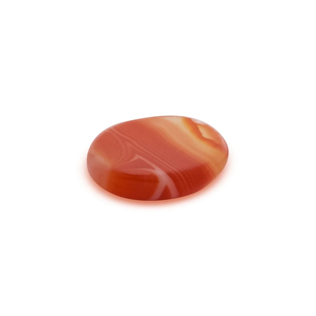 Red and White Sulemani Hakik Gemstone 17.58 Ratti
